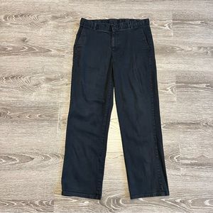 Boys Izod school uniform chino dress pants black 18 husky